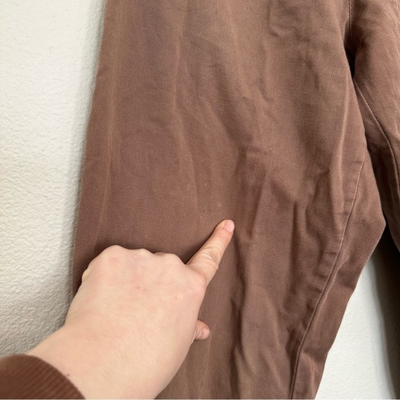 Prana Y2K chocolate brown flora appliqué mid rise flare leg pant size small flaw - Picture 3 of 6